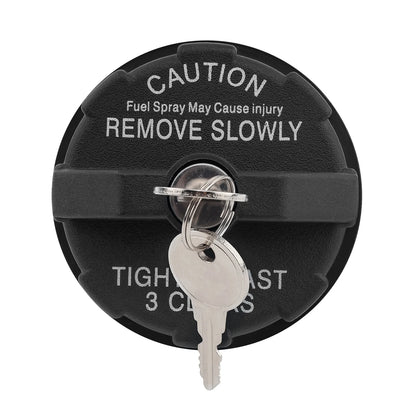 Locking Gas Cap with Keys for Jeep Wrangler TJ and YJ, Cherokee and Grand Cherokee, Black Replacement Fuel Tank Cap