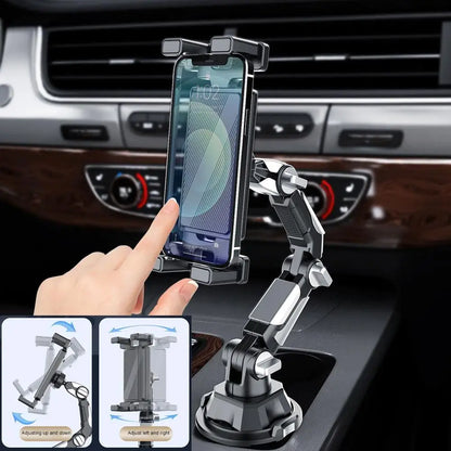 Cup Holder Phone and Tablet Mount with Long Adjustable Arm, 360 Degree Ball Joint, Fits 4 to 12.9 Inch Phones and Tablets