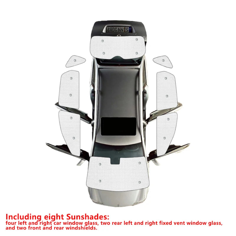 Window Sunshades for Hyundai Tucson 2022-2023 (NX4), Silver Aluminum Foil, Windshield, Front or Rear Sets, or All Windows