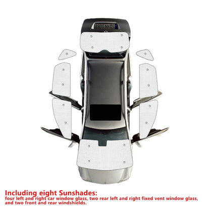 Window Sunshades for Hyundai Tucson 2022-2023 (NX4), Silver Aluminum Foil, Windshield, Front or Rear Sets, or All Windows