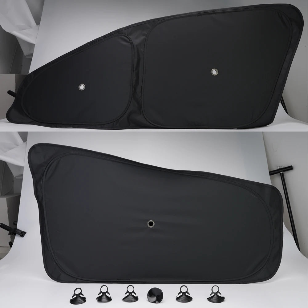 Sun Shades for Tesla Model 3 and Model Y 2021-2026 (Highland, Juniper), Side Window Shades with Suction Cups, Windshield and Full Sets