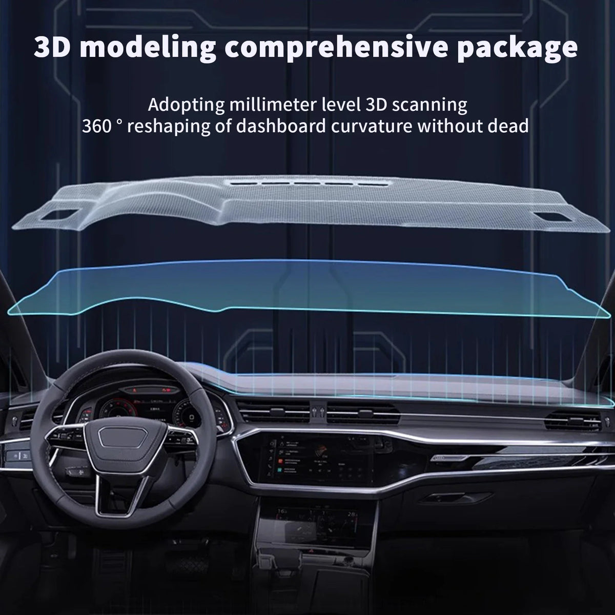 Dash Mat for Toyota Camry 2025-2027 (XV80), 9 Styles Including Red or Blue Edge Trim, Flannel, Polyester or Leather