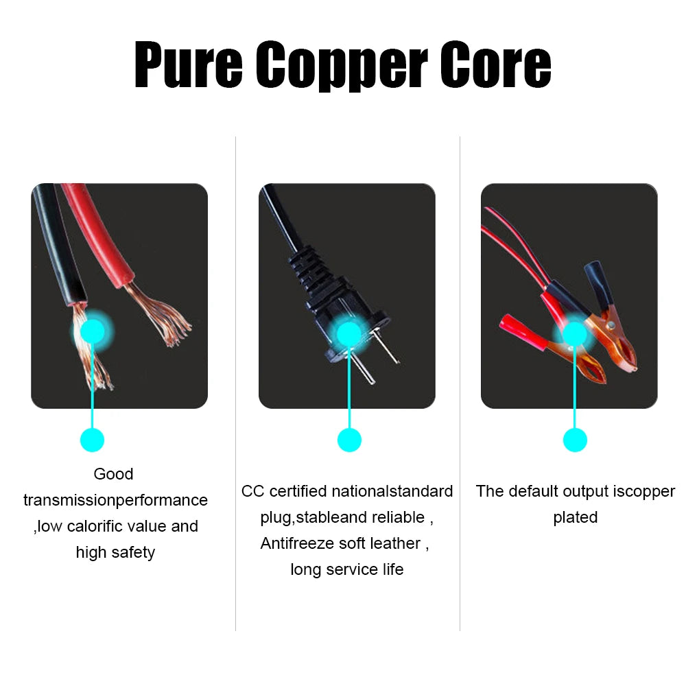 Pure copper core wiring and clamps