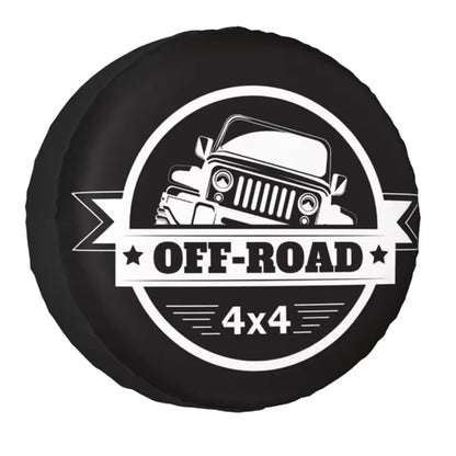 Spare Tire Cover for Jeep Wrangler, 4x4 Mountain PU Leather, No Camera Hole, 14 to 18 in, 20 Lettered Designs