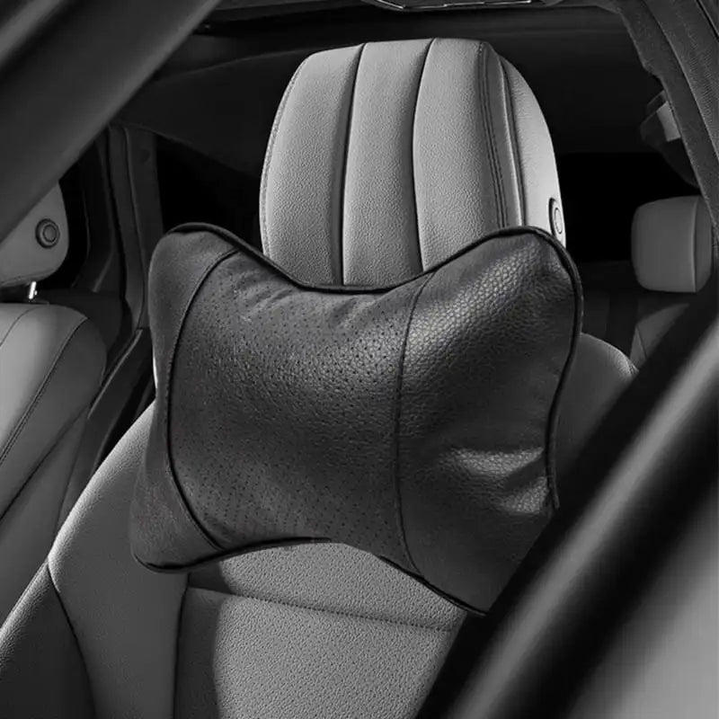 Breathable Mesh Car Headrest Pillow, Faux Leather Head and Neck Rest Cushion for Car Seats, 1 or 2 Pillows