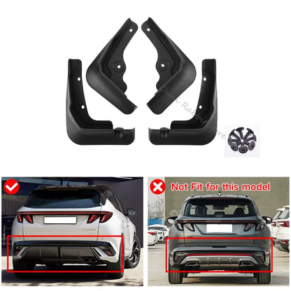 Mud Flaps for Hyundai Tucson 2022-2026 (NX4), TPE Splash Guards in 3 Versions: 2022-2024, 2025-2026 or N Line