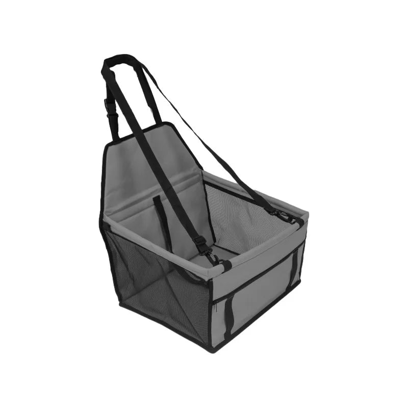 Foldable Pet Car Seat Basket and Travel Bag for Dogs and Cats, Stable Structure, Polyester, 9 Color Options