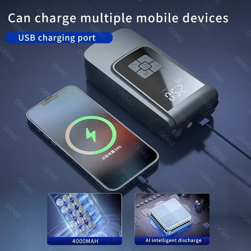 Charging a phone from the tire inflator USB port