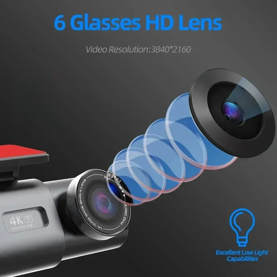 Wide-angle lens with 6 glass elements