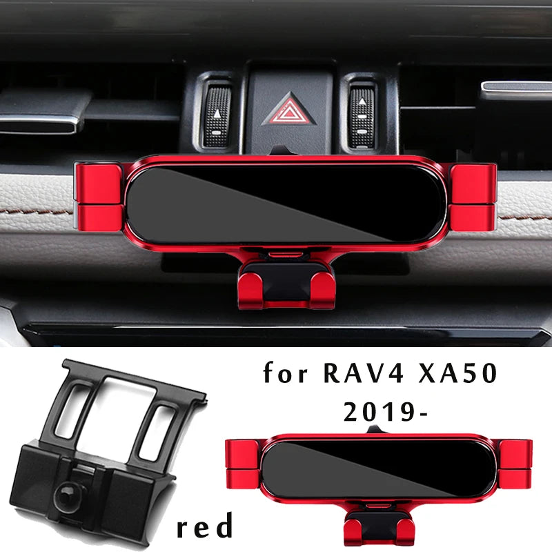 Air Vent Phone Mount for Toyota RAV4 2019-2022 (XA50), Aluminum Alloy Gravity Phone Holder with Base, for 4 to 7 Inch Phones