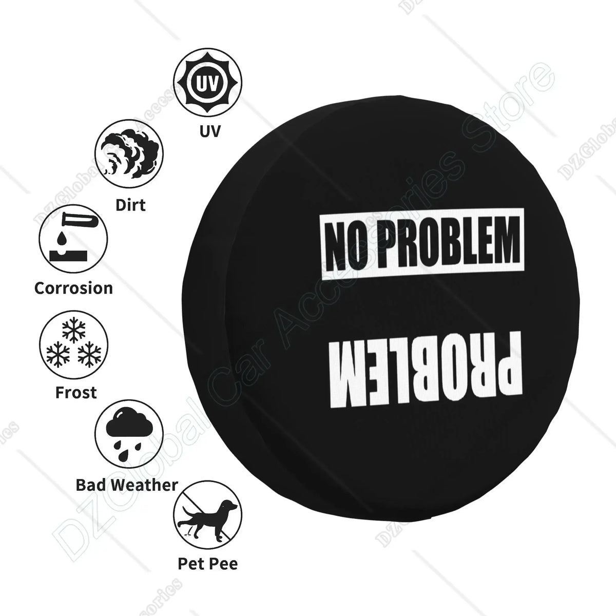 Spare Tire Cover for Jeep Wrangler (JL) with Backup Camera, Soft Silver-Coated Polyester, 4 Sizes from 14 to 17 in