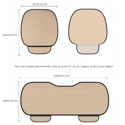 Front and rear seat cushion dimensions