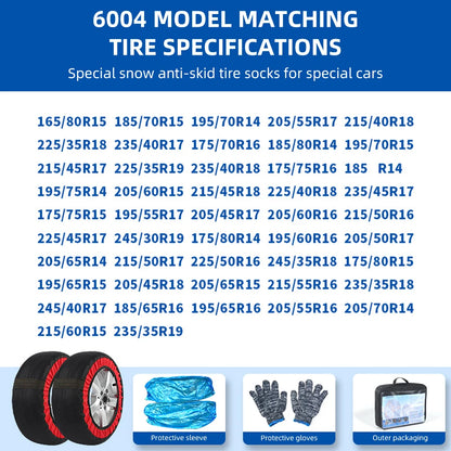 Model 6004 tire size list