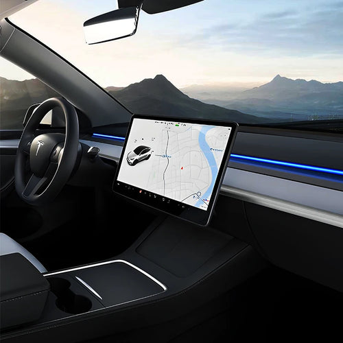 Dash Vent LED Light Strip with Blind-Spot Alert Light for Tesla Model 3 and Model Y, 4 Versions: 2017-2020, 2021-2024, Model 3 2024, Model Y 2025