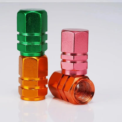 Colored Aluminum Tire Valve Stem Caps, Dustproof Wheel Caps for Cars, Motorcycles and Bikes, 4 to 20 Pack, 10 Colors or Random Mix