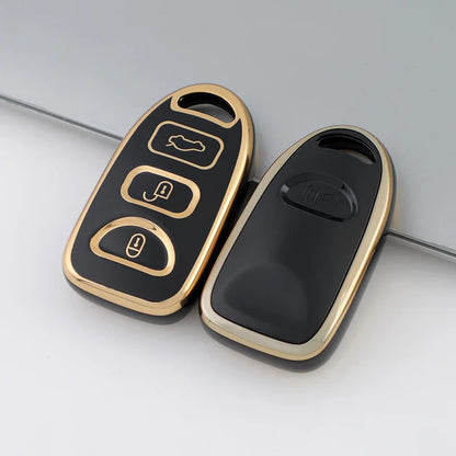 Key Fob Cover for Hyundai 2+1 and 3+1 Button Keys, Soft TPU Case for Tucson, Sonata and Santa Fe, White, Gray or Black