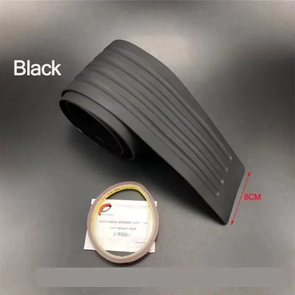 Universal Rear Bumper Guard Strip, Black PVC Rubber Trunk Sill Protector with Double-Sided Adhesive, 35 or 41 Inch Long