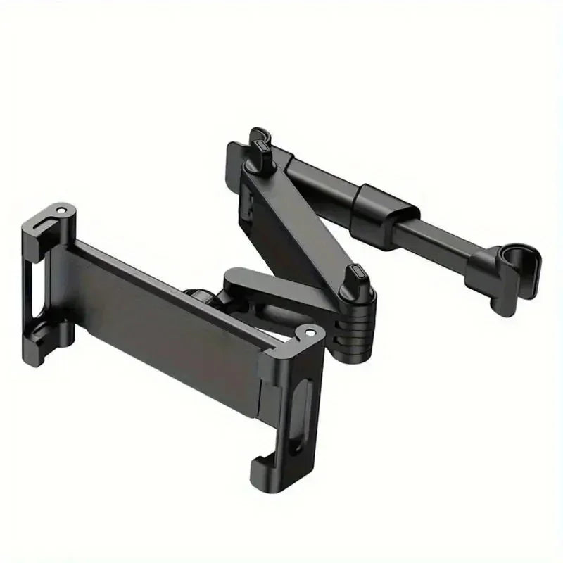 Telescopic Headrest Tablet and Phone Holder for Car Back Seat, Fits 5 to 13 Inch Devices, Rotates and Tilts, Black or Red