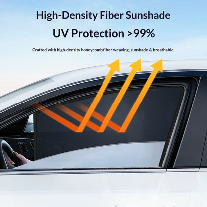 Magnetic Sun Shades for Honda CR-V 2023-2024 (6th Gen), PVC Shades for Windshield, Side, Triangle and Back Windows