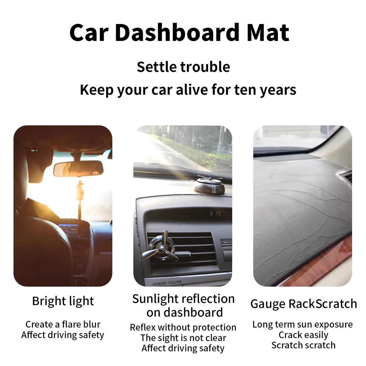 Dash Mat for Toyota Camry 2025-2027 (XV80), Polyester, Flannel or Leather Dashboard Cover, HUD and Non-HUD Versions