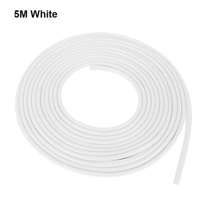 Car Door Edge Guard Strip, 16.4 ft (5 m) Cut-to-Fit Silicone Trim Roll for Door Edge Scratch Protection, 6 Colors