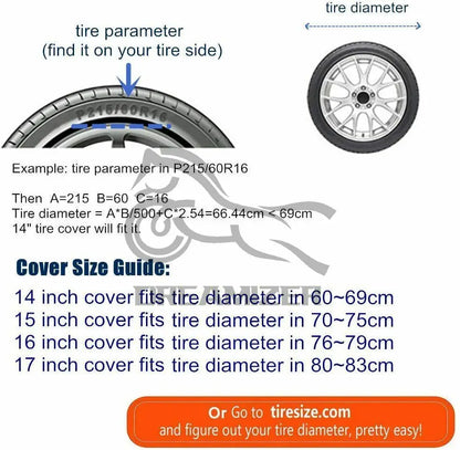 Spare Tire Cover for Jeep Wrangler, 16 in White PVC Leather Cover for 29-31 in Tires, Elastic Hem with Quick-Connect Clips