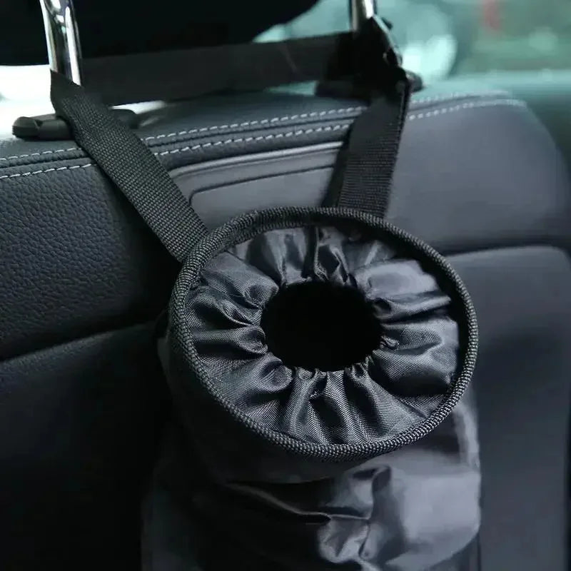 Hanging Car Trash Bag for the Headrest, Leak Resistant Oxford Cloth Litter Bin for the Back Seat, Reusable