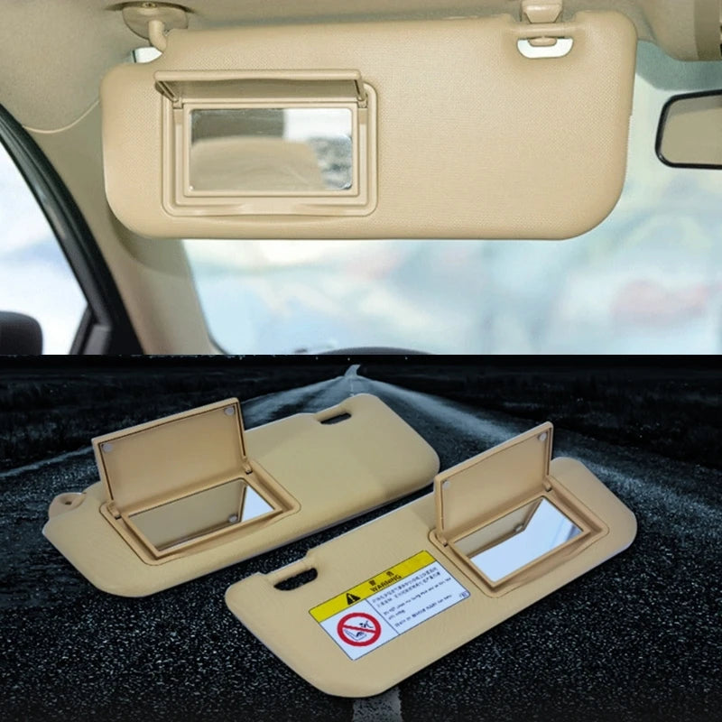 Sun Visor for Toyota Camry, Replacement Driver or Passenger Side Visor with Vanity Mirror, Gray or Beige