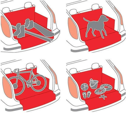 Waterproof Dog Cargo Liner for SUV Trunks, Nonslip and Wear Resistant Trunk Protector with Adjustable Straps, Easy to Install