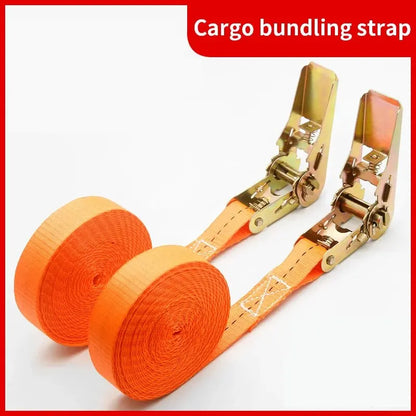 Orange cargo ratchet strap