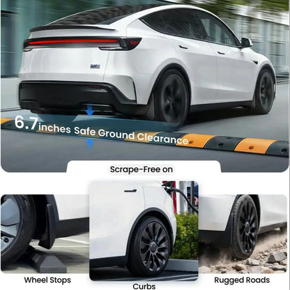 Mud Flaps for Tesla Model Y (2020-2024 or Juniper 2025-2026) and Model 3 (2019-2023 or Highland 2024-2025), TPE, No Drilling