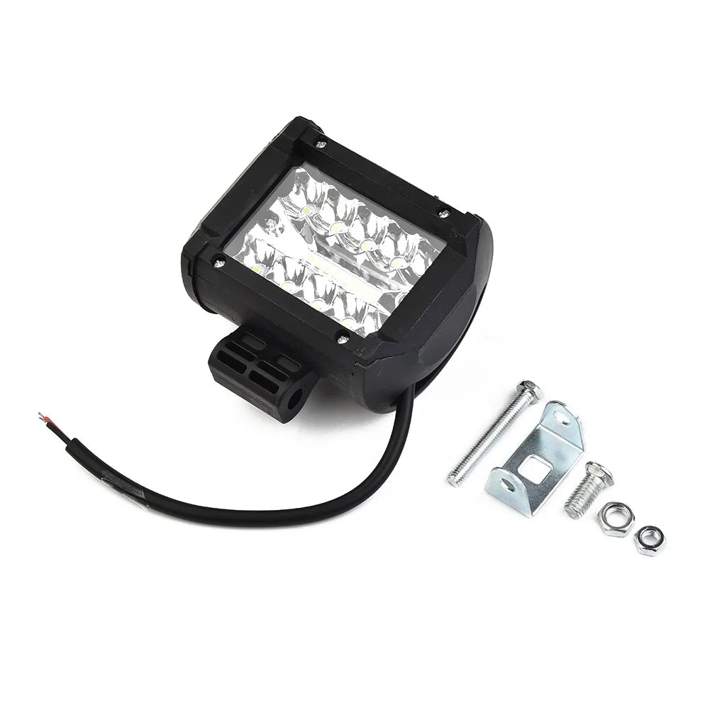 12V 60W LED Work Light, Spot and Flood Combo Beam, Die-Cast Housing with Adjustable Bracket, for Trucks, SUVs, ATVs and UTVs