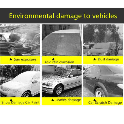 Silver Full Car Cover for Sedans, Hatchbacks and SUVs, Lightweight Polyester Outdoor Cover for Sun, Dust, Snow and Bird Droppings, 8 Sizes