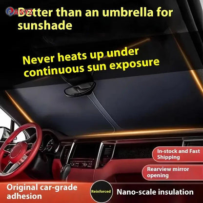 Front Sun Shade for Toyota Camry 2025-2026 (XV80), Single PVC Windshield Shade, Heat Insulation and Sun Protection