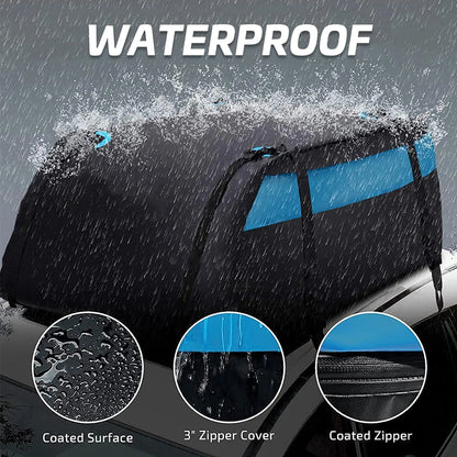 Rooftop Cargo Carrier Bag, 52 x 38 x 18 in Waterproof PVC Coated 420D or 600D Roof Bag for SUVs, Straps Not Included