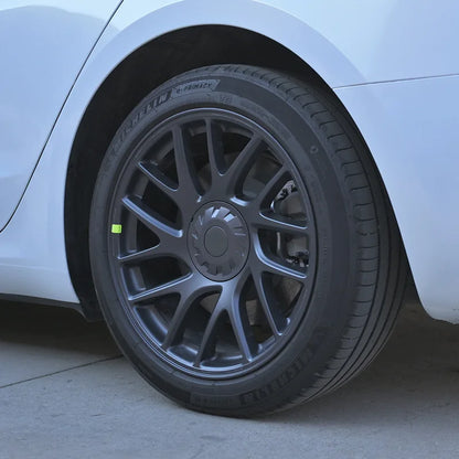 Wheel Covers for Tesla Model 3 Highland 2024, Set of 4 Full Rim Covers for 18-Inch Wheels, Gun Gray ABS with Snap-In Clips
