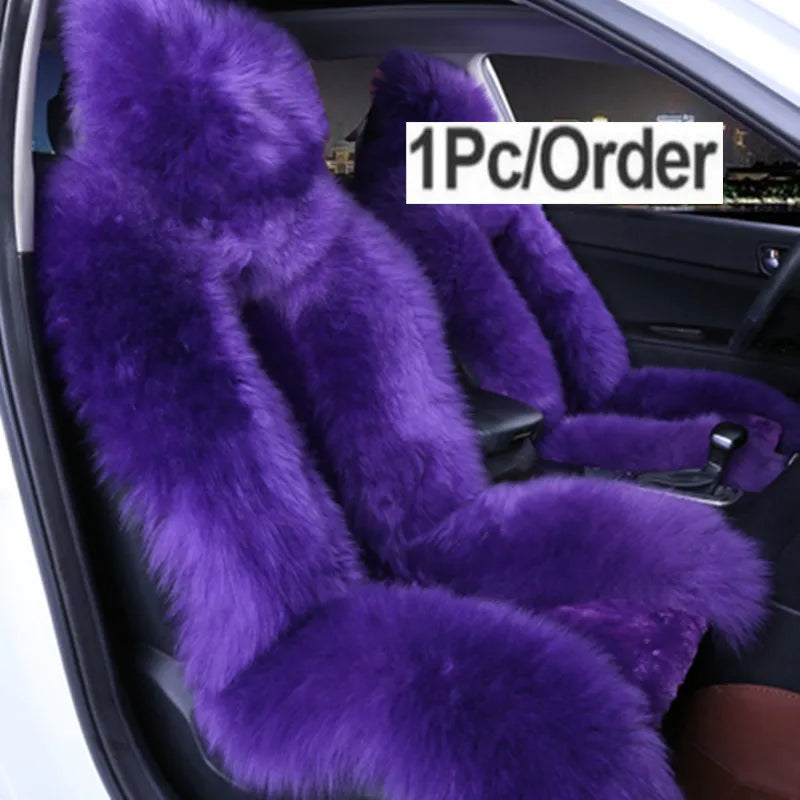 Long-Pile Plush Front Seat Cover for Hyundai Tucson 2022-2026 (NX4), 1 Seat, Soft and Warm for Winter, 12 Colors