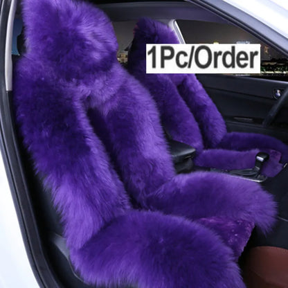 Long-Pile Plush Front Seat Cover for Hyundai Tucson 2022-2026 (NX4), 1 Seat, Soft and Warm for Winter, 12 Colors