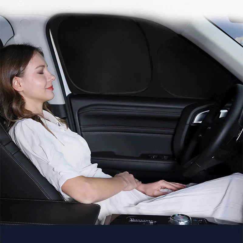 Privacy Sun Shades for Tesla Model 3 2019-2026 Including Highland, Oxford Cloth Windshield and Side Window Shades, 1 to 8 Pieces