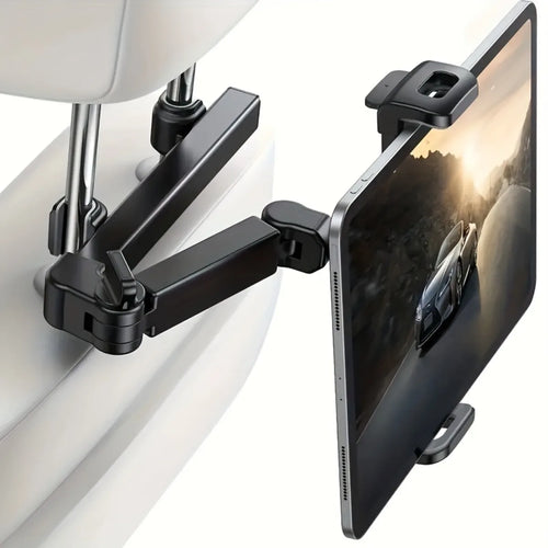 Headrest Tablet Holder for Car Back Seat, Fits 4.7 to 12.9 Inch Tablets and Phones, 360 Degree Rotation, Red or Black