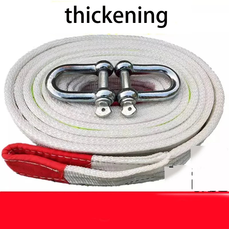 10 Ton Reflective Tow Strap with U Shackles, High Strength Polyester, 4, 5 or 7 m Long, for Cars, SUVs and Trucks