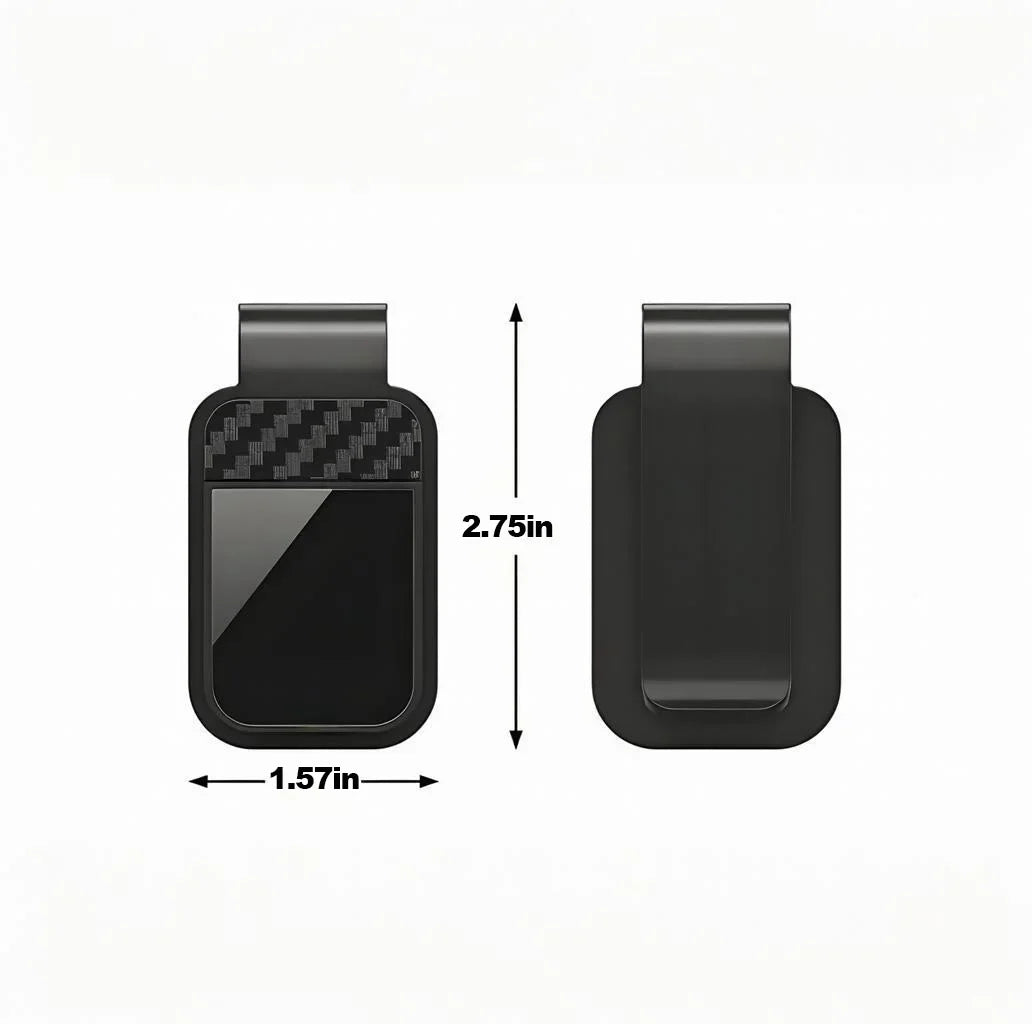 Car Sun Visor Sunglasses Clip — Adjustable Glasses & Card Holder