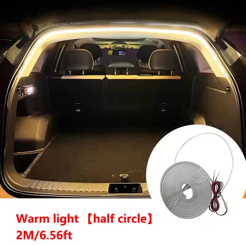 Automatic LED Trunk Light Strip, Tailgate and Frunk Light that Turns On When Opened, Flexible and Waterproof, 2, 4 or 6 m, 5 Colors