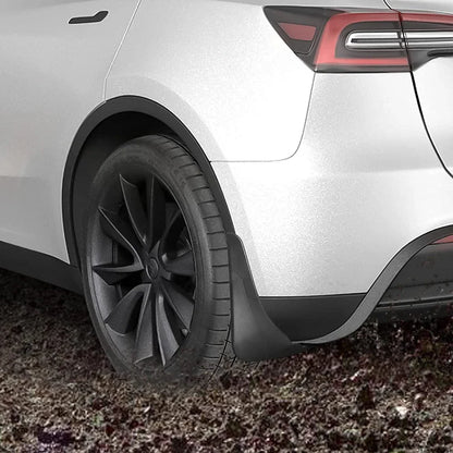 Matte Black ABS Mud Flaps for Tesla Model Y 2020-2024, Model Y Juniper and Model 3 Highland, Set of 4 with Screws, No Drilling