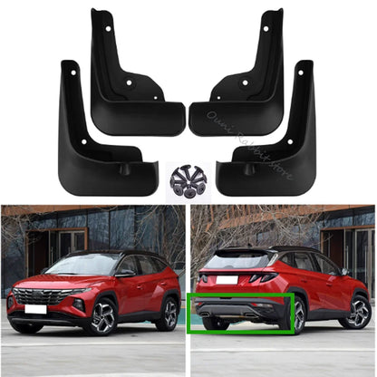 Mud Flaps for Hyundai Tucson 2022-2026 (NX4), TPE Splash Guards in 3 Versions: 2022-2024, 2025-2026 or N Line