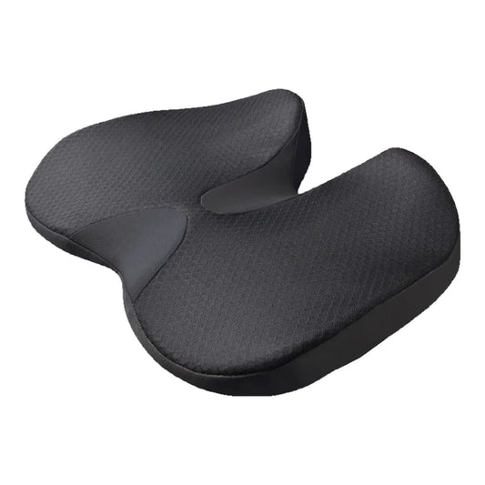 Coccyx Support Seat Cushion, Contoured Foam with Removable Washable Cover, 17.7 x 13.8 in, for Car Seats and Office Chairs