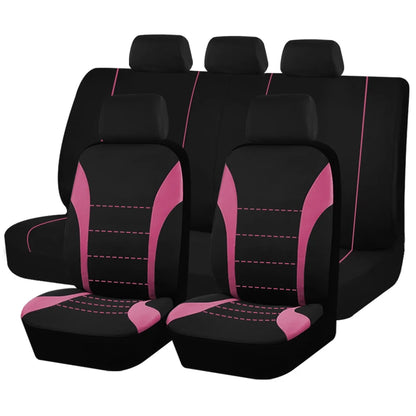 Universal Car Seat Covers, Padded Polyester, Front Pair or Full 5 Seat Set for Cars, SUVs and Trucks, 7 Colors