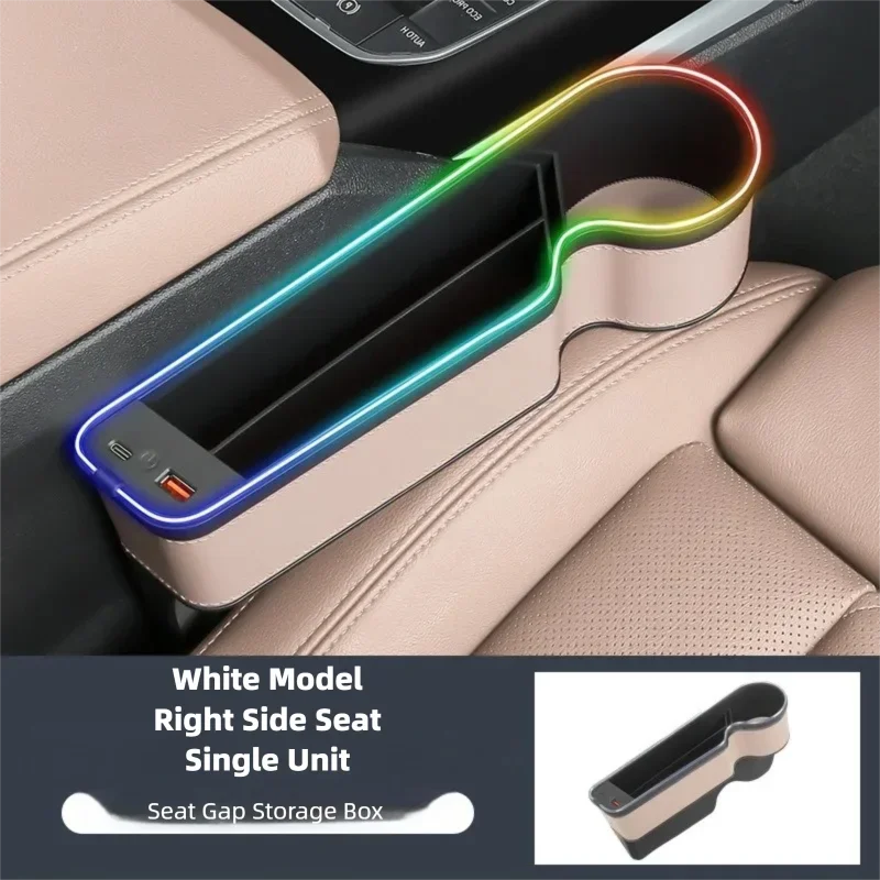 LED Car Seat Gap Filler with Fast Charger — 7-Color Ambient Light