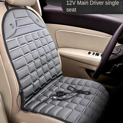 12V Heated Car Seat Cushion, Quick Heating Electric Seat Warmer Pad, 37 x 18 in (94 x 46.5 cm), Gray or Black