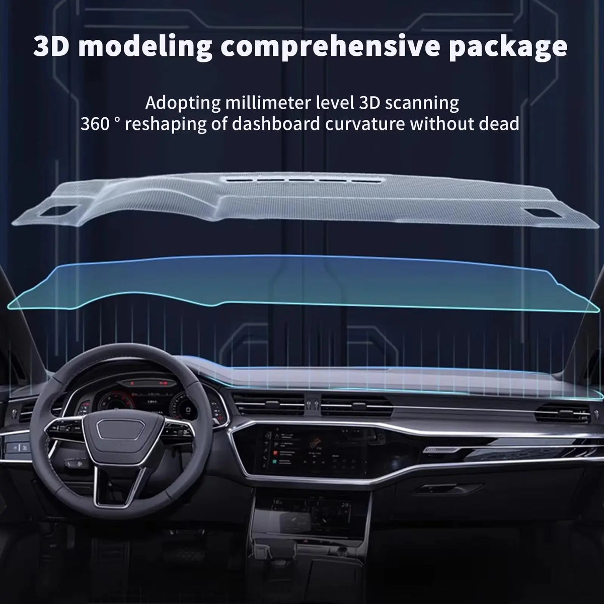 Dash Mat for Toyota Camry 2025-2027 (XV80), 9 Styles Including Red or Blue Edge Trim, Flannel, Polyester or Leather